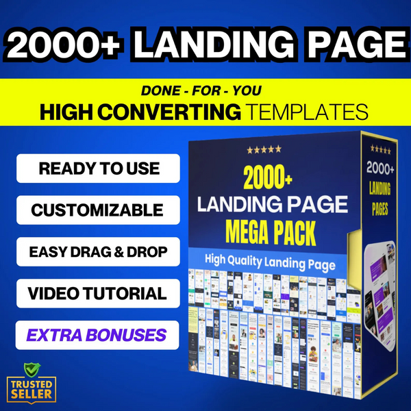2000+ Landing Page Templates | High-Converting | SEO & Mobile-Optimized | WordPress, ClickFunnels, Shopify | No Code | Instant Download