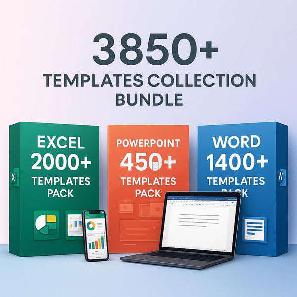 3850+ Templates Bundle | Excel, Word, PowerPoint | Business, Finance, Infographic, Pitch Deck | Digital Download | Office Templates
