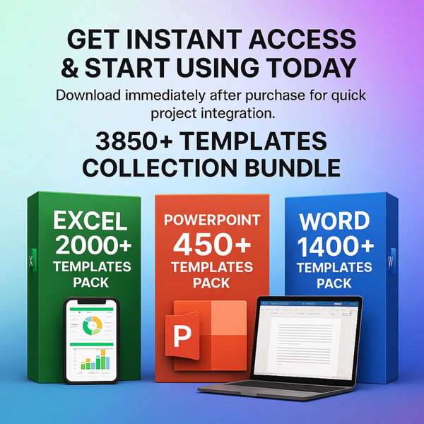 3850+ Templates Bundle | Excel, Word, PowerPoint | Business, Finance, Infographic, Pitch Deck | Digital Download | Office Templates