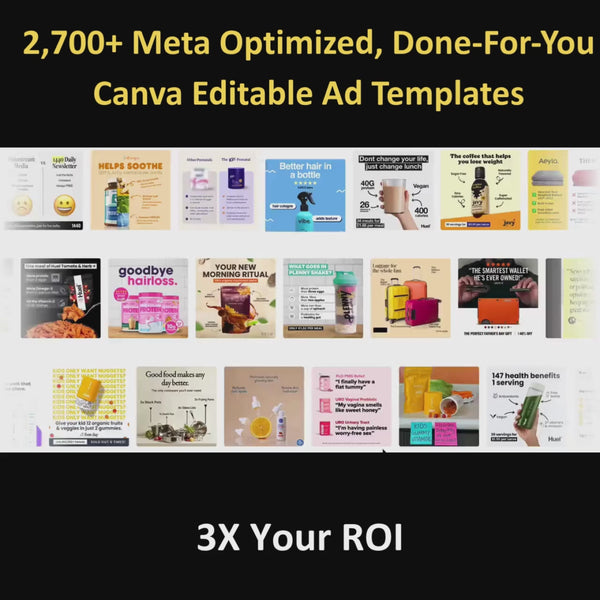 2,700+ Meta-Optimized Canva Ad Templates | Editable | High-Converting Ads for Facebook & Instagram | Digital Download | Ad Creative Bundle